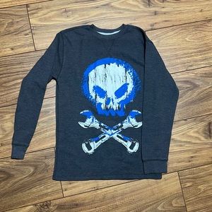 Boys XL Thermal Shirt With Skull